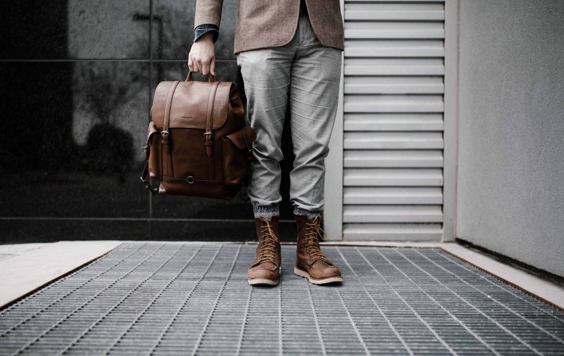 Charcoal Merino Wool Mid Calf Dress Socks